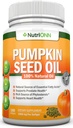 Petroli de Pumpkin Seud - 1000MG - 180 Softgels - Ompli Natural Segued - Font natural d'àcids fatty - Gran per al creixement dels cabells, Salut proestata i GI Tract