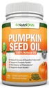 Pumpkin Seed Oil - 1000MG - 180 Softgels - Cold-Pressed Natural Pumpkin Seed Oil - Natural Source of Essential Fatty Acids - Great for Hair Growth, Prostate Health and GI Tract