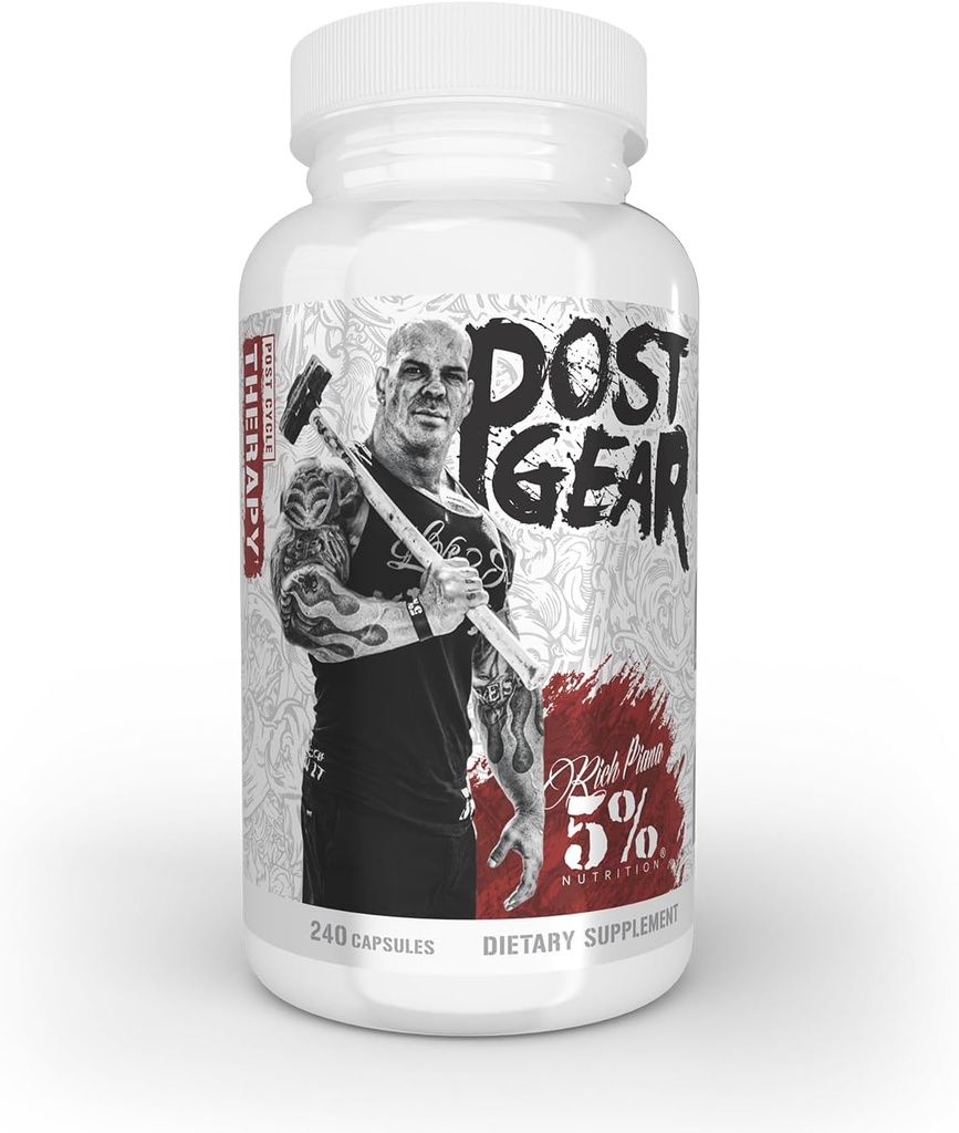 %5eko elikadura Rich Piana Post Gear PCT euskarri bultzatzailea | Estrogen Blocker, Aromatase Inhibitor | Post Cycle Therapy Supplement | DAA, DIM, Longjack, Stinging Nettle, Milk Thistle, 240 kapsulak