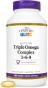 21. století Triple Omega Complex 3 6 9 Enteric Coated Softgels, 180 Count Bottle (22875)