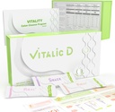 Vitalic D, Program Cleanse 3- Day Cleanse Dukungan Kesehatan & Gut; Pembangkit Berbasis minuman bubuk Detox untuk Digetical Reset, Light Feeling & Daily Wellness 124; Apple Flavor