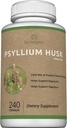 Premium Psyllium Husk Fiber suplementari 1450mmg, 240 Capsules