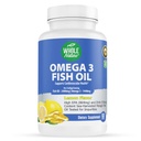 Omega 3 Fish Oil Supplements, Maximum Strength 2400 mg Omega-3, 1440mg Fish Oil, EPA DHA Fatty Acids, Heart Health, Vision, Eye, Brain, Immune Support for Women & Men. Natural Lemon Flavor, 60 ct (1)