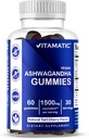 Vitamatic Ashwagandha Gummies 1500 mg Equivalente Por Serviço (a partir de 30:1 Extrato 50 mg) - 60 Gummies Vegan - 3% Withanolides