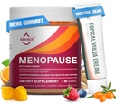 Lubracil Menopause Gummies & Topical Vulva Krem Paket - Hot Flashes, Vaginal Dryness, Itching, Mood Swings & Night Black Cohosh, Ashwagandha, Omega-7 və Vitamin E-poçt