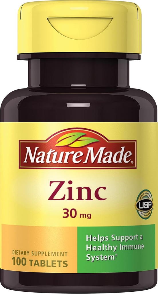 Nature Made Zink 30mg, 100 tabletten (verpakking van 6)