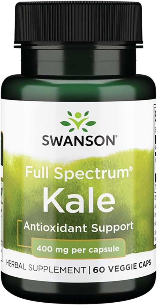Swanson Full Spectrum Kale 400 Milligrammes 60 Capsules de légumes