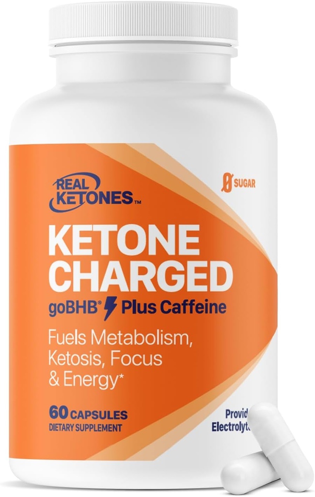 Keto BHB gatz-kapsulak - Sodium Calcium & Magnesium BHB kapsulak kafeinarekin eta patentedun goBHB Beta-Hydroxybutyrate elektrolitoak - Ketones Exogenous gehigarria Energia-kontzentrazio eta Ketosis Hobetzeko