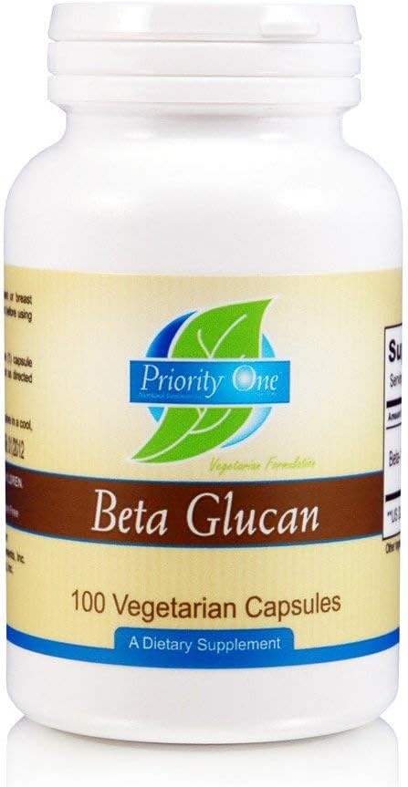 Prioriteret 1 Vitamin Beta glucan 100 Vegetariske kapsler Beta 1,3 / 1,6 D- glucan Health Immunrespons