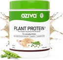 OZiva Organikoa Landare Protein Powder | 500 Gm | (30g Vegan Protein - Pea Protein a, Arroz-proteina eta Quinoa, Soy Free) eguneroko fitness-rako, immunitatea bultzatzen du, desflaboratua (1.1 lb)