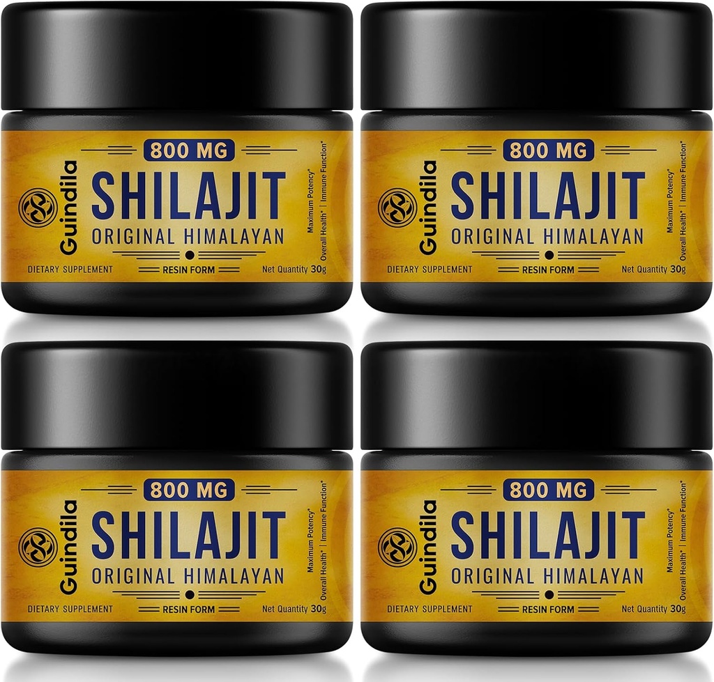 800mg Shilajit 보충교재 Shilajit 순수한 Himalayan 유기 Shilajit 수지 최대 힘, 85+Trace 무기물 & 초점 & 에너지, 면역력, 4 팩을 가진 Himalayan에서 본래