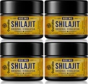 Suplai 800mg Shilajit - Shilajit Pure Himalaya Shilajit Resin dengan Potensi Maksimal, asli dari Himalaya dengan 85 + Trace Mineware & Fulvic Acid for Focus & Energy, Immunity, 4 Packs