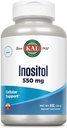 KAL Inositol Powder 550mg, Brain Health, Nervous System & Mood Support Addition, Cellular Health Support, Hellenic Absion Formula, Easy to Mix, Approx. 408 Сервиз, 8oz