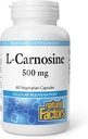 Factors, L-Carnosine 500 mg, Supports Healthy Aging, Muscle and Brain Function, Dietary supplement, 60 capsules (60 servings)