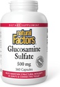 Factori naturali, Glucosamine Sulfate, Susţine mobilitatea comună sănătoasă, cartilaj şi ţesuturi conjunctive, 360 capsule