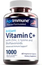 Complejo de Vitamina C 1000mg con L-Lysine 500mg, Zinc 12mg, Bioflavonoids 300mg. Doctor Fórmulada Magnesium Stearate Suplementos gratis para el Sistema de Inmune saludable.(1)