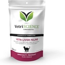 VETRISENCE Vetri Liver Feline, עוף פלאמור, 120 צ'אדות - תוספת תמיכה חיה מתקדמת לחתולים עם שביל חלב, DMG ו- Whey חלבונים Isolate
