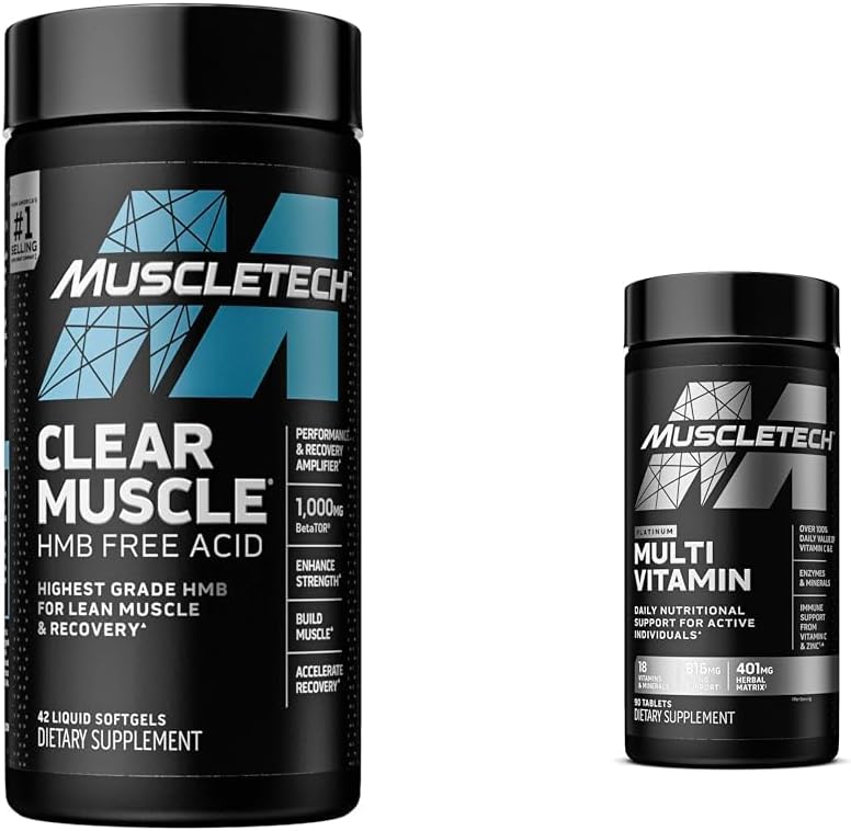 MuscleTach Clear Muscle Post Workout Recovery Muscle per a la construcció de Men i Dones Platinum Multivitamin per a la implementació 18taminades