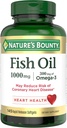 Naturens Bounty Fish Oil, støtter hjertehelse, 1000 mg, Rapid Release Softgels, 145 Ct