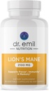DR. EMIL NUTRITION 2100mg Suplemento de Leóns orgánicos Capsules - foco, claridade mental e cognición - Suplemento de cogomelos nootrópicos de León con manecho orgánico