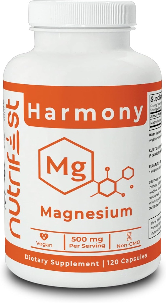 Magnesium Oxide Life madition High Absorpation for Party Relaxation, Energy, Immunitity, และ Cardiad Health (Cario Health) capsuls Not-GMO, เวก้า (อังกฤษ)