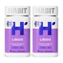 Habit Libido Supplement 2 Pack (120 Capsules) - New Look, Natural Aphrodisiac Blend with Maca, Ashwagandha L-Arginine, Supports Energy and Performance, Vegan, Non-GMO