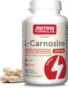 Jarrow Formulas® L-Carnosine Dipeptide Antioxidant 1000 mg, Supliment alimentar, Suport Antioxidant pentru Sănătate Mitocondrială, 90 Capsule Veggie, până la 45 zile de aprovizionare