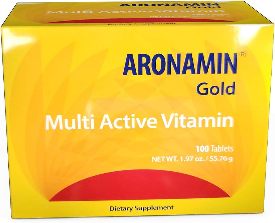 Aktiv Vitamin Aronamin Guld - Combat Træthed, giver energi, fremmer Hematopoiese - 100 tabletter