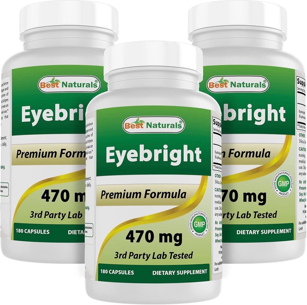 Best Naturals Eyebright 470 мг 180 капсул (180 граф (упаковка 3))