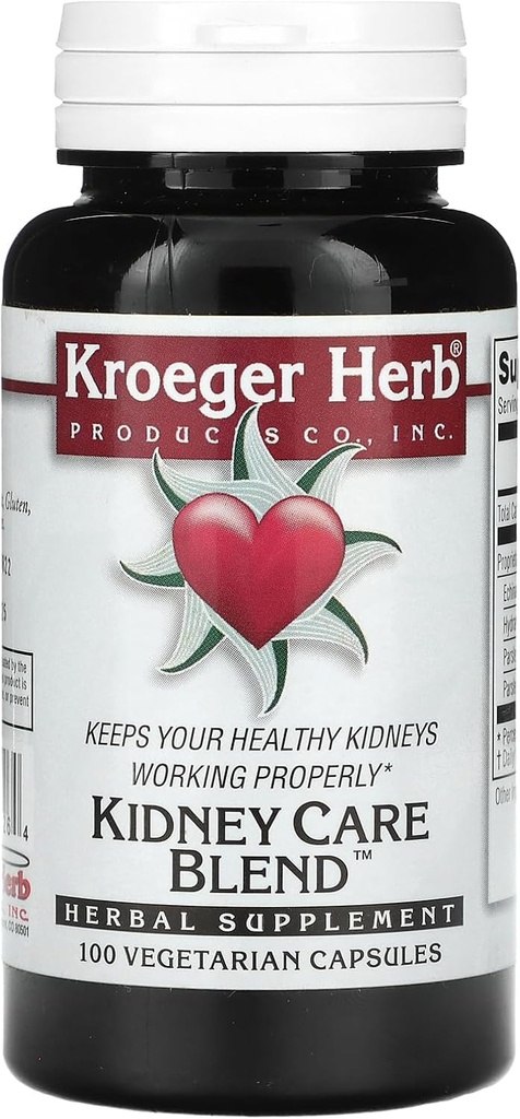 Kroeger Herb Kidney Sake Vegetarian Capules, 100 comte