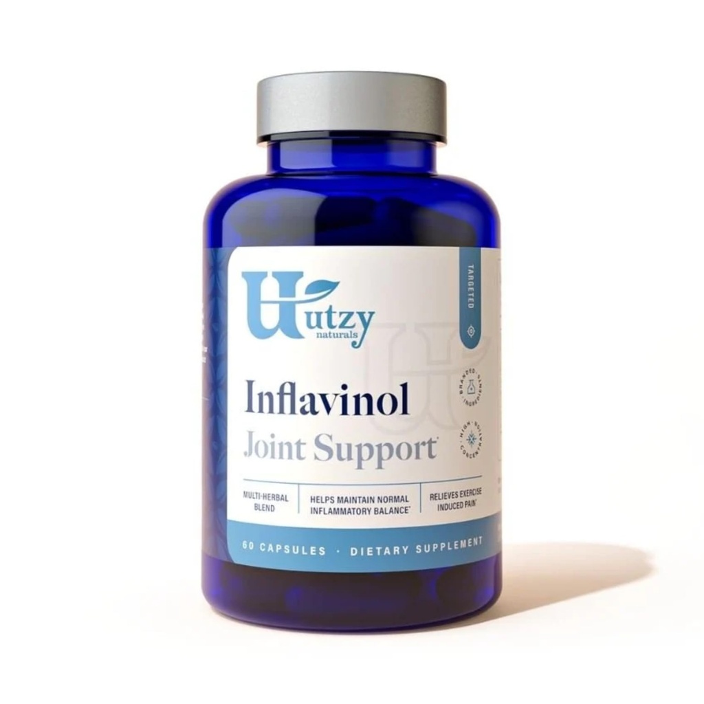 Boswellia Phytosome 250 mg with Casperome, Plus Ginger 400 mg, Devil's Claw & Rosemary AquaROX, Joint Comfort & Healthy Inflammation Response, 60 Vegetarian Capsules — Inflavinol by Utzy Naturals