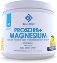 NuEthix Formulations Prosorb+ Magnézium Dietary Supplement, 200 mg Magnézium Blend na podporu fyzické a duševné wellness, Vitamín C, bez mlieka, Gluten Free, & non-GMO, citrónový taliansky ľad, 90 Slúži