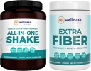 Reignite Wellness por JJ Virgin Vanilla Paleo-Inspirado Shake All-in-One e suplemento de pó de fibra extra