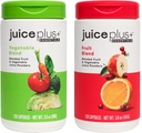 JuicePlus + Fruit and Plant Blend: for Solid Nutritional Foundation - Boost Family 's Health med 20 Frugt & Veggies Plus Plant Nutrients - Prepacked 2 Flasker (60 Servering af frugt, 60 af Veg)