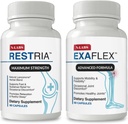 N-Labs Joint Support & Sleep Aid Combo - ExaFlex med Boswellia Extract och Bromelain för gemensamt stöd + Restria med Lanconone Herbal Blend och Sleep Formula för nattavkoppling