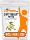 BulkSupplements.com Chasteberry Extract Powder - Chasteberry Sourced from Vitex Berry, Bylinný dodatek - Vegan & gluten Free, 500mg per Serving, 250g (8.8 oz) (Balení po 1)