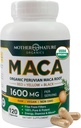 Ana Nature Organic Maca Root Capsules - 1600mg, 120 Vegan Capsules - Kişi və Qadınlar üçün Qısa və Qısa Perulu Sarı, Qızıl və Qızıl Maca - Enerji, Hormon, Beyin və Çıxış Ehing