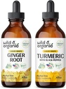Wild " Organic Ginger Tincture 4 fl oz " Turmeric Tincture 4 fl oz