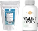Bundle | Fine Powder bitamina C, 454 zerbitzatu eta C kapsulak bitamina, 200 kapsulak