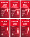 Globulo Rojo Iron Supplement - Dietary Supplement Pills with High Potency Iron & B Vitamins, 60 Tablets - 6 Pack