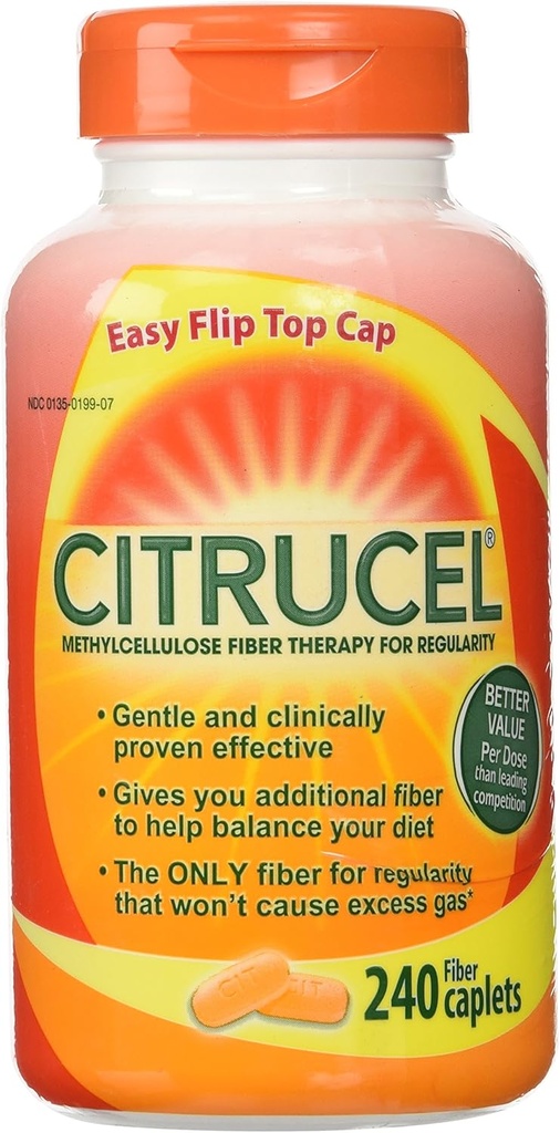 Terapi Fiber Citrucel untuk Regularitas 500 mg - 240 Caplets