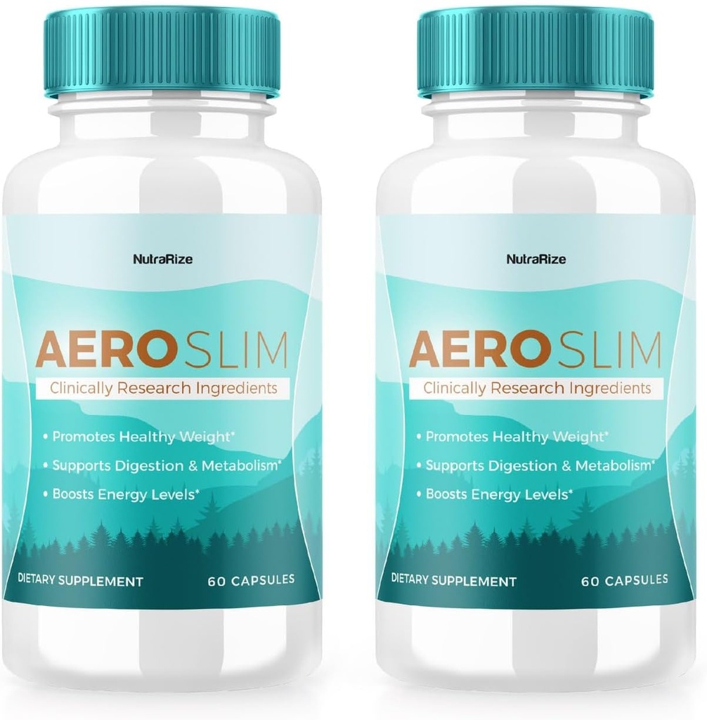 (2 Pack) AeroSlim Capsules - AeroSlim Dietary Supplement for Advanced Weight Health, Maximum Strength All-Natural Pills for Targeting Belly Fat, Weight Management Formula, Aero Slim (120 Capsules)