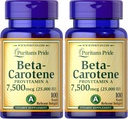 Puritan 's Pride Beta Carotene for Imune and Eye Healty System 100 Softgels (Pack of 2)