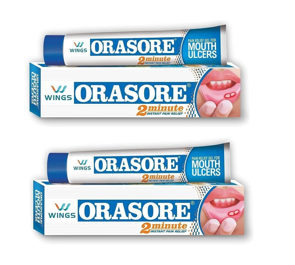 (Pack of 2) Orasore Mouth Ulcer Relief Gel (12 г каждый)
