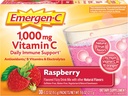 Emergen-C 1000mg Vitamin C Powder, With Antioxidants, B Vitamins And Electrolytes, Immunity Supplements For Immune Support, Caffeine Free Fizzy Drink Mix, Raspberry Flavor - 30 Count/1 Month Supply
