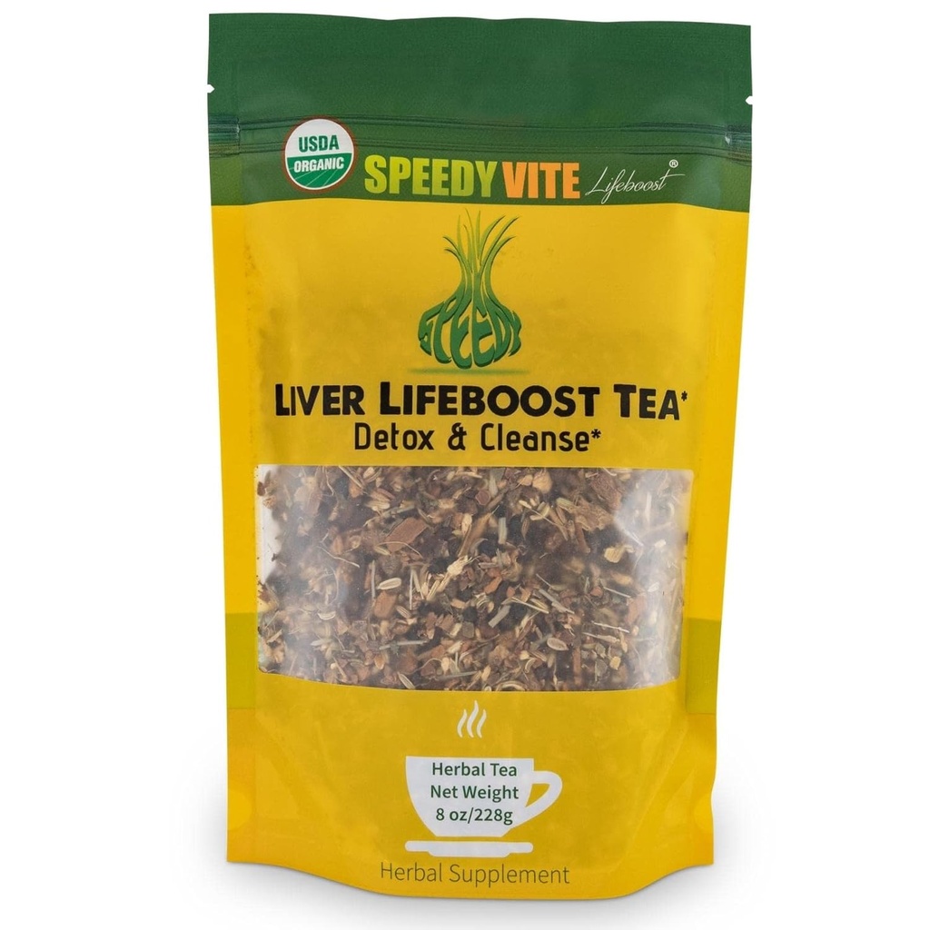 Liver Detox Tea על ידי SpeedyVite | אורגני | ניקוי, תומך Liver, Gallbladder Health with Dandelion Root, Dandelion Leaf, Fennel, PAU d'aku bark, Sarafras, ג'ינג'ר