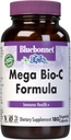 Bluebonnet Nutrition Mega Bio-C Formula Taimsed kapslid, kõrge potentsi puhverdatud C-vitamiin, immuunsuse tervise, sojavaba, gluteenivaba, mitte-GMO, Kosher, piimavaba, Vegan, 180 krahv
