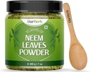 Trong sạch Neem Les Powder Natural Solution for Pimple- Freefly Zkin & Silkyhai, Imde for Face Packs, Chalk Care, and Pigmentation Progance with Wooden- 200g 7.04 Oz