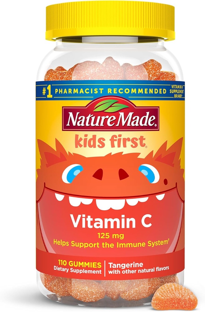 Nature Made Kids First Vitamin C Gummies, Kosttilskud til immunforsvar, 110 Gummies, 110 Day Supply