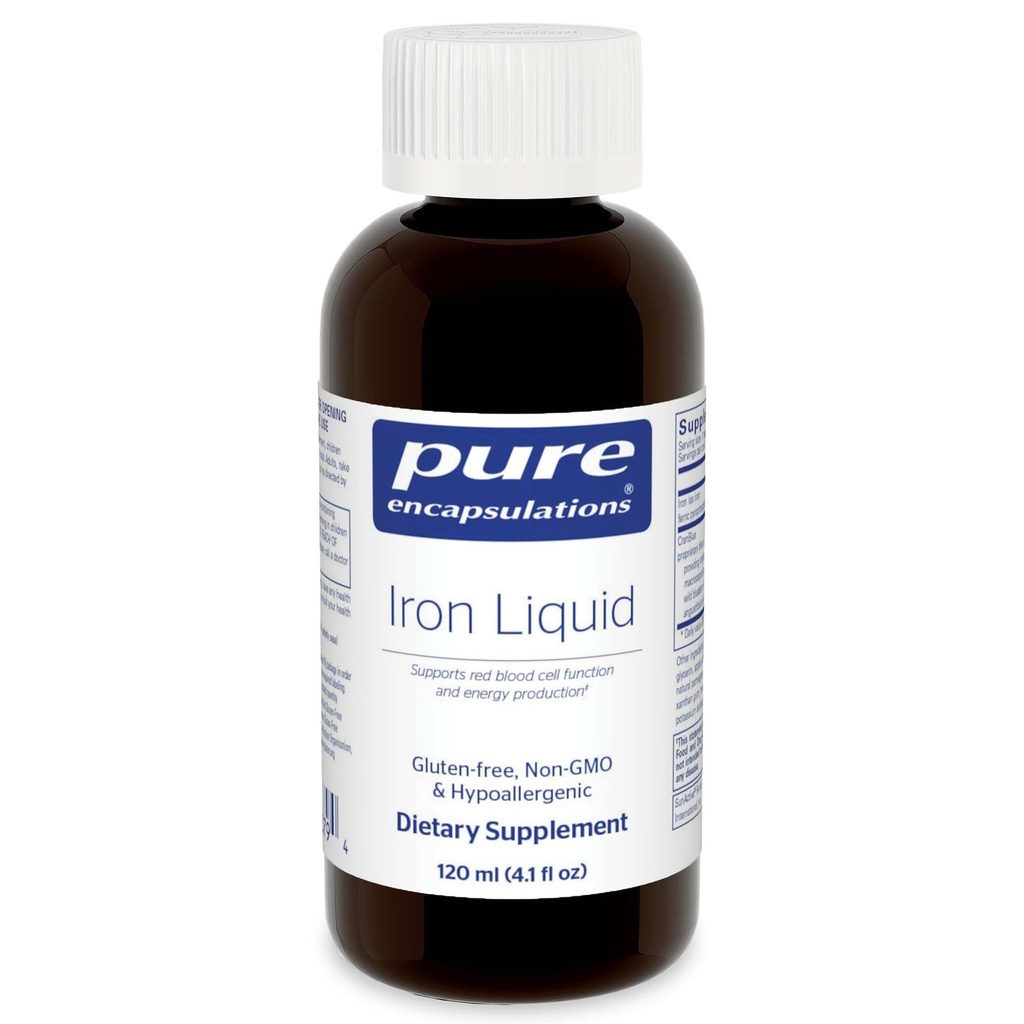 Pure Encapsulations Iron Liquid | Hypoallergenic Supplement Supports Hemoglobin and Myoglobin Function | 4.1 fl. oz.